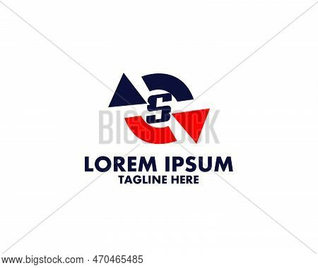 Initial S Logo. Letter S With Two Arrow Inside, Usable For Business And Logistic Logos, Flat Vector 