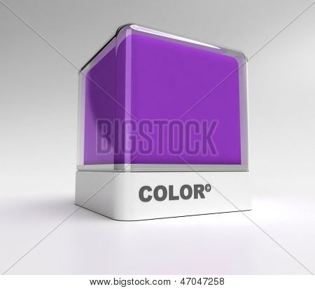 Design block in a purple color