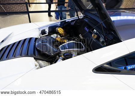 Flint, Michigan -usa- February 10, 2023:  8Th Annual Chrome And Ice Winter Indoor Autoshow At The Do