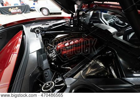 Flint, Michigan -usa- February 10, 2023:  8Th Annual Chrome And Ice Winter Indoor Autoshow At The Do