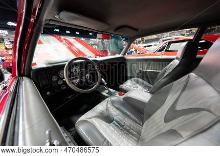 Flint, Michigan -usa- February 10, 2023:  8Th Annual Chrome And Ice Winter Indoor Autoshow At The Do