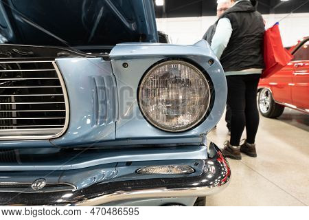 Flint, Michigan -usa- February 10, 2023:  8Th Annual Chrome And Ice Winter Indoor Autoshow At The Do