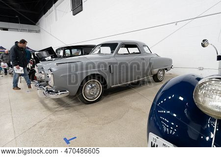 Flint, Michigan -usa- February 10, 2023:  8Th Annual Chrome And Ice Winter Indoor Autoshow At The Do