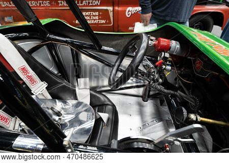 Flint, Michigan -usa- February 10, 2023:  8Th Annual Chrome And Ice Winter Indoor Autoshow At The Do