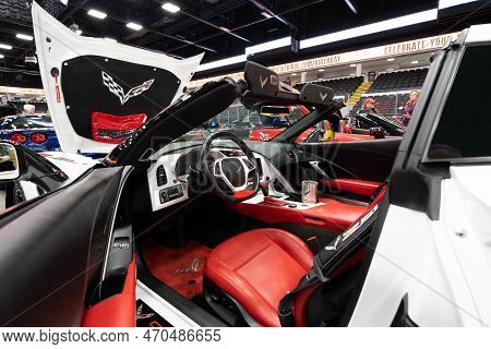 Flint, Michigan -usa- February 10, 2023:  8Th Annual Chrome And Ice Winter Indoor Autoshow At The Do
