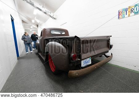 Flint, Michigan -usa- February 10, 2023:  8Th Annual Chrome And Ice Winter Indoor Autoshow At The Do