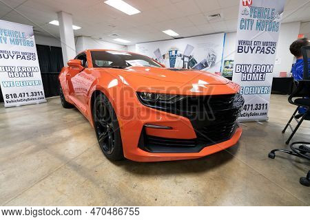 Flint, Michigan -usa- February 10, 2023:  8Th Annual Chrome And Ice Winter Indoor Autoshow At The Do