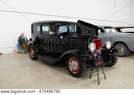 Flint, Michigan -usa- February 10, 2023:  8Th Annual Chrome And Ice Winter Indoor Autoshow At The Do