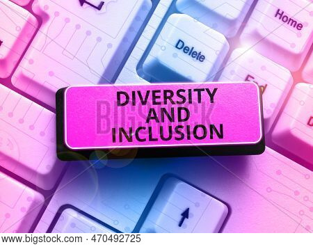 Handwriting Text Diversity And Inclusion. Business Concept Range Human Difference Includes Race Ethn
