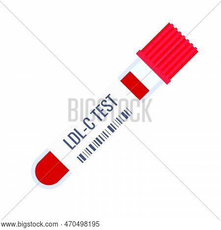 Medical Test Tube With Blood Vector Illustration
