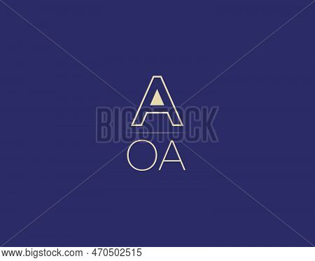 Aoa Letter Logo Design Modern Minimalist Vector Images