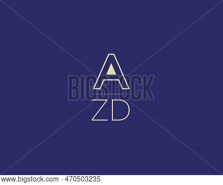 Azd Letter Logo Design Modern Minimalist Vector Images