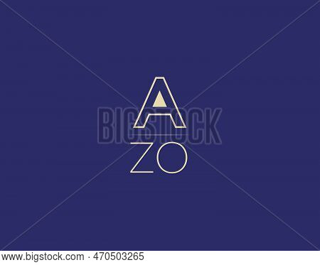 Azo Letter Logo Design Modern Minimalist Vector Images