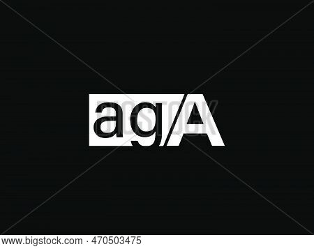 Aga Logo And Graphics Design Vector Art, Icons Isolated On Black Background
