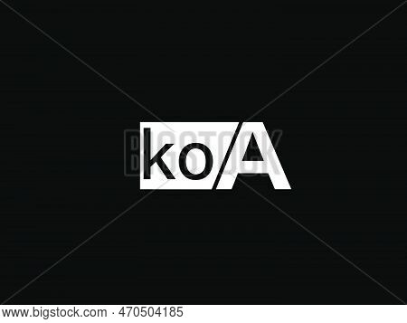 Koa Logo And Graphics Design Vector Art, Icons Isolated On Black Background