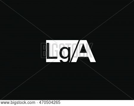 Lga Logo And Graphics Design Vector Art, Icons Isolated On Black Background