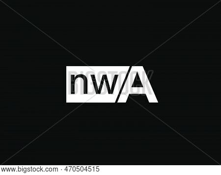 Nwa Logo And Graphics Design Vector Art, Icons Isolated On Black Background