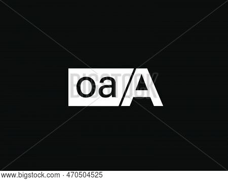 Oaa Logo And Graphics Design Vector Art, Icons Isolated On Black Background