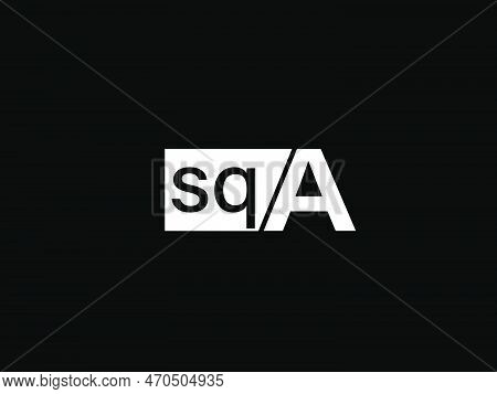 Sqa Logo And Graphics Design Vector Art, Icons Isolated On Black Background