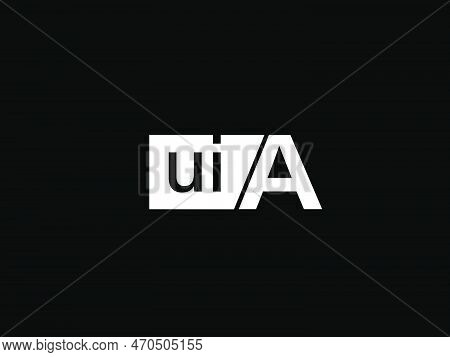 Uia Logo And Graphics Design Vector Art, Icons Isolated On Black Background