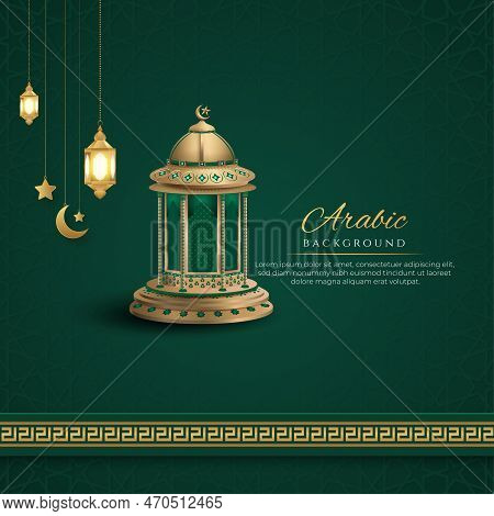 Modern Islamic Arabic Abstract Background Design Vector Template.
