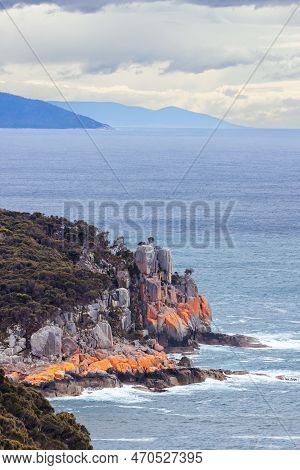 Cape Tourville Landscape In Freycinet Tasmania Australia