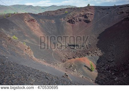 Craters Of The Moon National Monument And Preserve Near Arco, Idaho Is A Large Ocean Of Lava Flows W