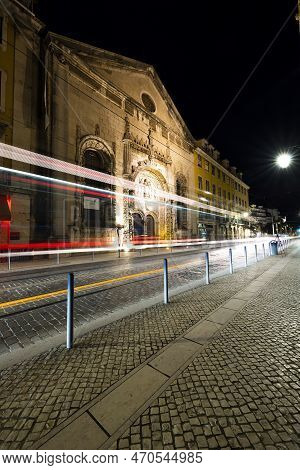 The City In Motion: A Long Exposure Of Lisbon's Night Traffic