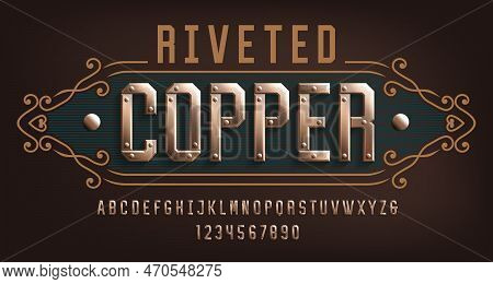 Small Riveted Letters Vector y foto Riveted Copper (prueba gratis) | Bigstock