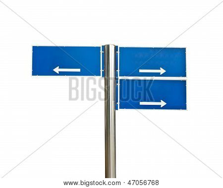 Crossroads Road Sign Isolated