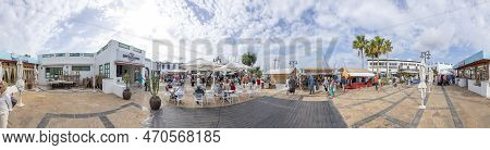 Playa Blanca - February 6, 2023: Saturday Morning Market In The Marina Rubicon Area In Playa Blanca 