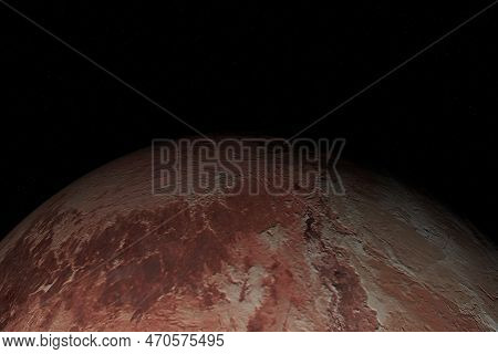 Digitally Generated Photograph Of The Dwarf Planet Makemake.