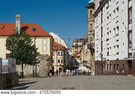 Bratislava, Slovakia - June 19, 2022: Historical Old Town Of Bratislava, The Capital Of Slovakia, Po
