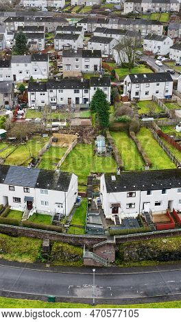 Council Flats In Poor Housing Estate With Many Social Welfare Issues In Port Glasgow