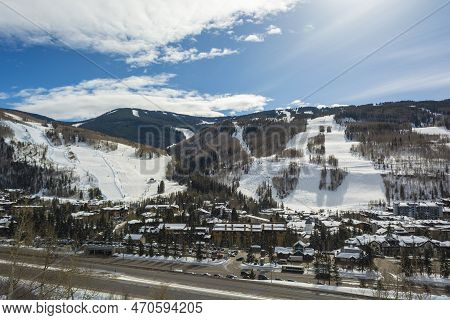 Vail Ski Resort In The Colorado Rocky Mountains