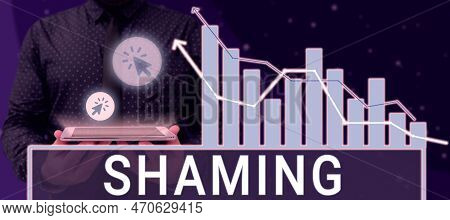 Conceptual Display Shaming. Business Concept Subjecting Someone To Disgrace, Humiliation, Or Disrepu