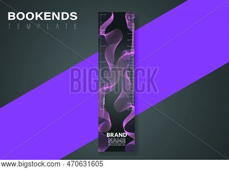 Bookend Template With Abstract Shapes. Abstract Dynamic Gradient Graphic Elements In Modern Style.