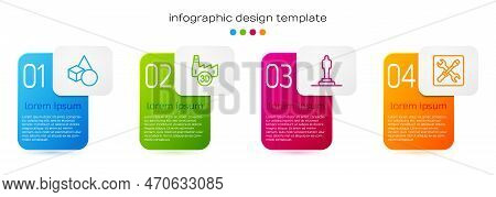 Set Line Basic Geometric Shapes, Printing House Industry, 3d Printer Model And Setting. Business Inf