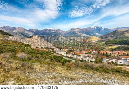 Amazing View Of Morano Calabro. One Of The Most Beautiful Villages (medieval Borgo) In Calabria. Loc