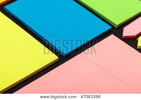 Satz von mehrfarbigen Papier klebrige Aufkleber