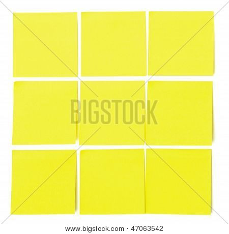 Satz von gelbes Papier klebrige Aufkleber