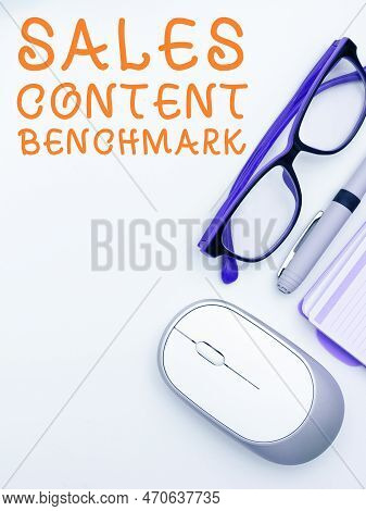 Writing Displaying Text Sales Content Benchmark. Business Overview Manage Their Team By Analyzing Me
