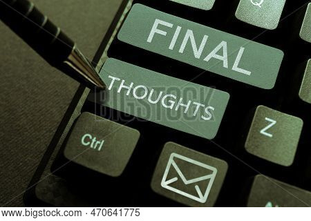 Conceptual Caption Final Thoughts. Concept Meaning Conclusion Last Analysis Recommendations Finale O