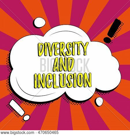 Conceptual Display Diversity And Inclusion. Conceptual Photo Range Human Difference Includes Race Et