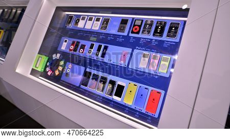 Warsaw, Poland. 10 February 2023. Inside The Apple Museum. Ipod Collection.