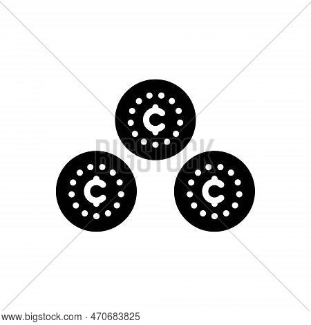 Black Solid Icon For Cents Money Finance Investment Coin Centavo Ecommerce Currency Price Income