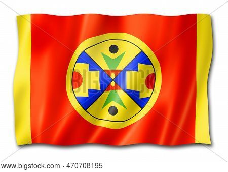 Natuaqanek People Ethnic Flag, Canada. 3d Illustration