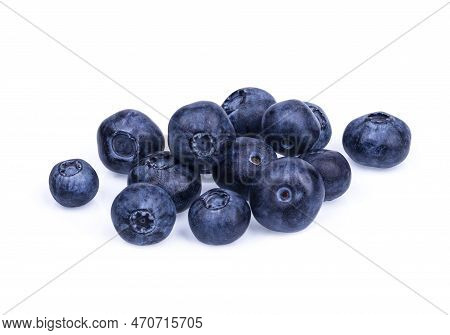 Blueberries Isolated On White Background.blueberry Is Fruit For Cake Muffin Ice Cream And Snack.