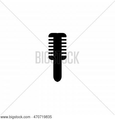 Microphone Icon. Simple Style Music Festival Poster Background Symbol. Microphone Brand Logo Design 