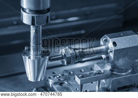 Close Up Operation Of The Sinker Edm Machine. The Mold And Die Manufacturing Concept By Edm Machine.
